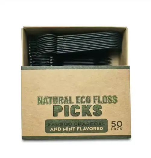 Eco-Friendly Micro Mint Dental Floss Picks ( 50 Pack)