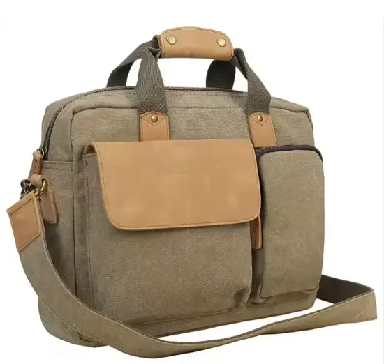 OEM/ODM Canvas Laptop Messenger Bag