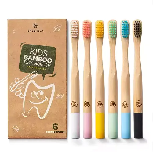 Bamboo Handle Toothbrush ( 6 Pack)