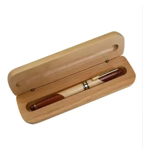 Custom Bamboo Ballpoint Pen with Stylus Tip