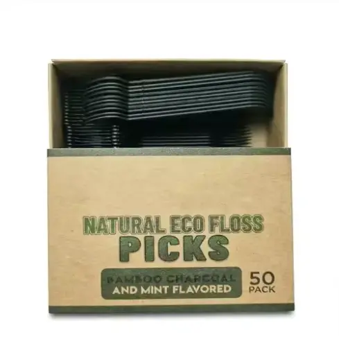 Eco-Friendly Micro Mint Dental Floss Picks ( 50 Pack)