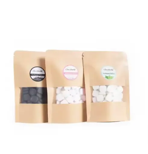 Eco-Friendly Mint & Activated Carbon Toothpaste Tablets